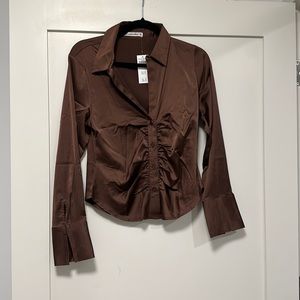 NWT silky button down from Abercrombie